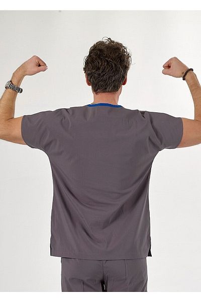 Uçak Medikal Misty Grey U-flex Lycra Yarasakol Single Top