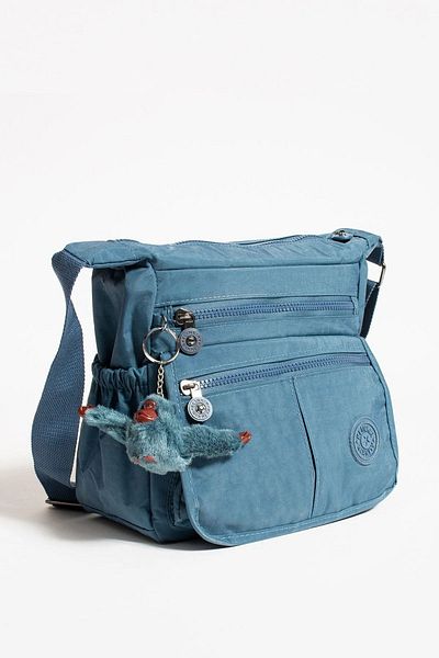Lifonbag Geantă pentru colegiu Crinkle căptușită cu 5 compartimente pentru femei - Geantă lungă de umăr și Messenger cu curea încrucișată