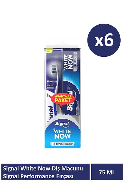 Signal Whitnow 75ml Performance Brush - Toothpaste X 6 Pieces