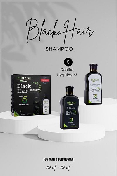Mirage Black Hair Shampoo - 2 Pack Black Hair