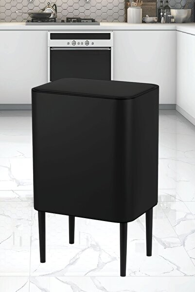 VİP AHMET Vp-513 Nova Compartmented Removable Metal Trash Can 26 Lt
