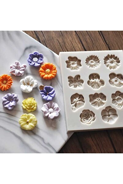 Genel Markalar çoklu çiçek silikon kalıbı mum kokulutaş seramik silikon kalıbı , ,mum kalıbı