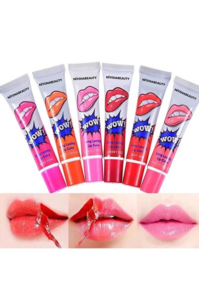 NİYENABEAUTY 6'lı Soyulan Ruj Seti Waterproof