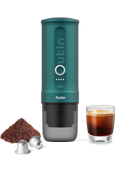 Outin Taşınabilir Elektrikli Espresso Makinesi 3-4 dakika kendi kendine ısıtm...