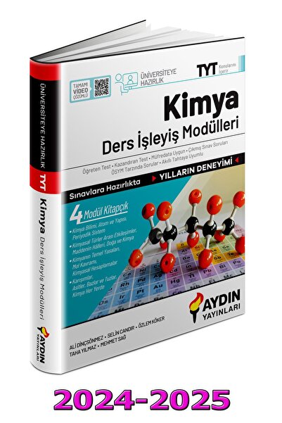 Aydın Yayınları Üniversiteye Hazırlık TYT Kimya Ders İşleyiş Modülleri 2025