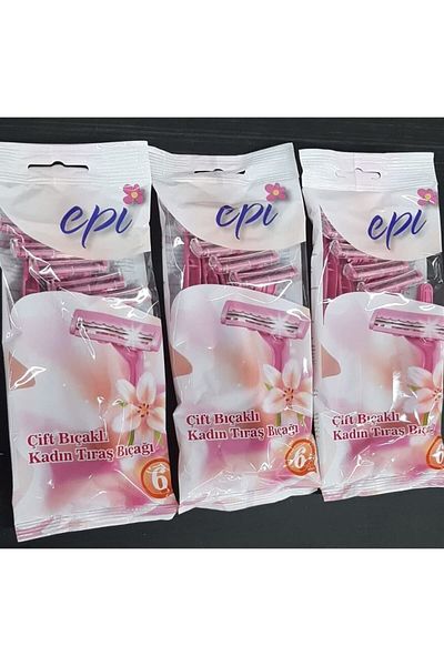 Epi Shaving Blade Double Blade Women's Shaving Blade 6-Piece Baket 3 Pieces