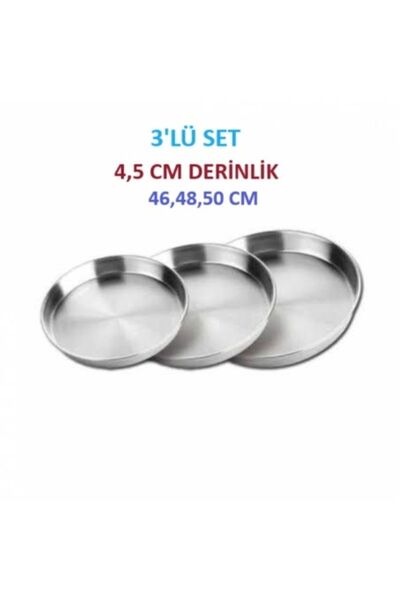 Home Alüminyum Baklava Börek Kek Fırın Tepsi 3 Boy 46,48,50 Cm