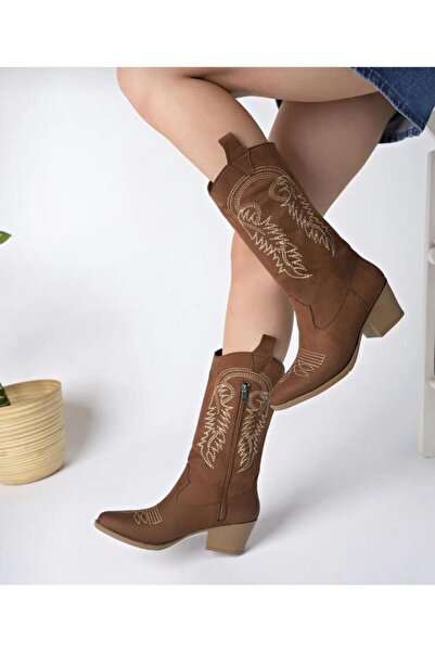 DAD WOLF kovboy kanvas western tarz sivri bot