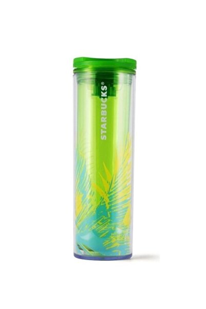 Starbucks ® Yeşil Palmiyeli Plastik Termos 473 ml