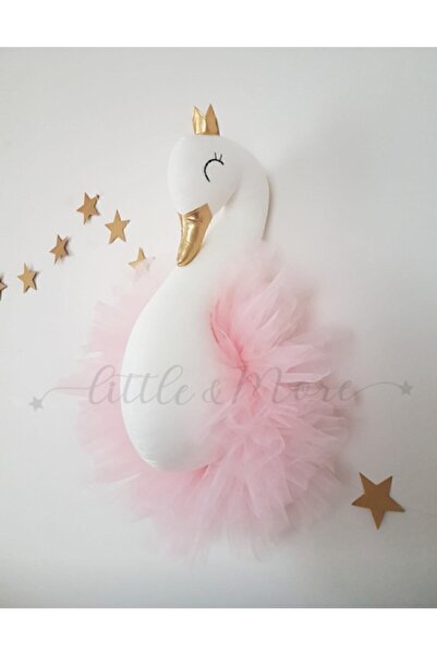 Littleandmoreofficial Büyük Kuğu Büst Duvar Dekoru 50 Cm