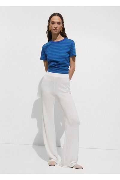 MANGO Woman Koton Striped T-Shirt