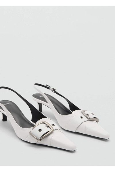 MANGO Woman Buty z klamrą i odkrytym tyłem