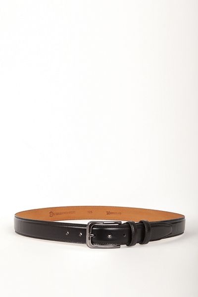 Dericlub Γνήσιο δέρμα 3,5cm Ανδρικό κοστούμι ραμμένο Classic Belt 501 Μαύρο