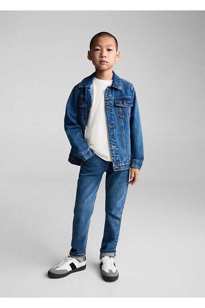 MANGO Kids Μακρυμάνικο βαμβακερό μπλουζάκι