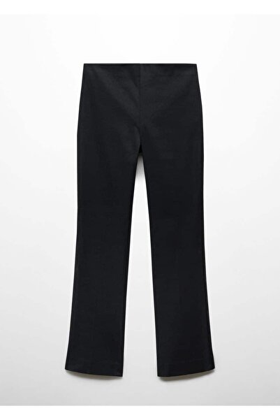 MANGO Woman Flare keten pantolon