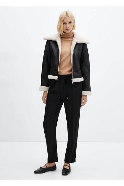 MANGO Woman Draped Jogger Pants