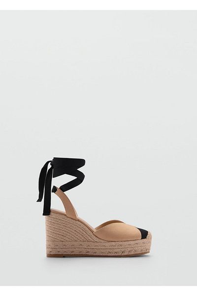 MANGO Woman Šnurovacie espadrilky