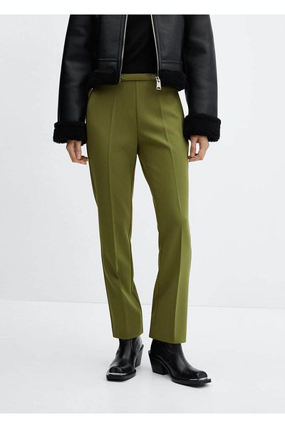 MANGO Woman Straight-cut trousers with belt