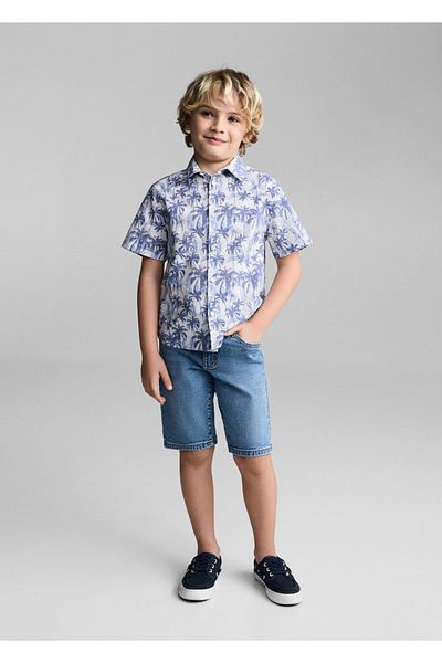 MANGO Kids Tricou Albastru Pentru Copii