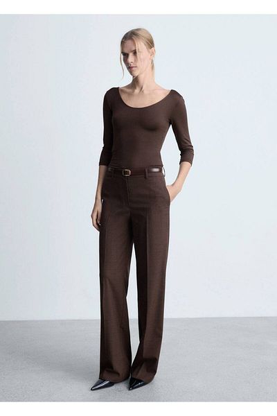 MANGO Woman Koszulka z rękawem trzy czwarte