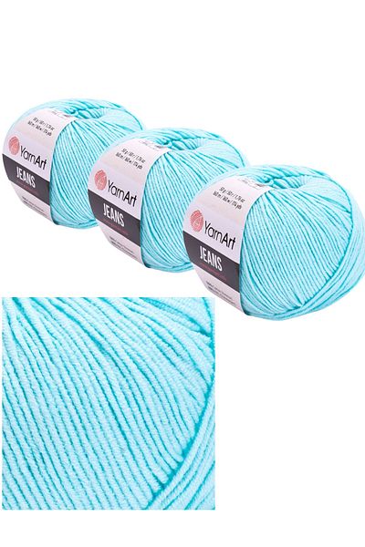 Yarnart Yarn Art Jeans Amigurumi Πλεκτό νήμα 76 Γυάλινη κοιλιά Χρώμα Ζακέτα Πλεκτό νήμα Baby Floss Punch Floss 3 Συσκευασία