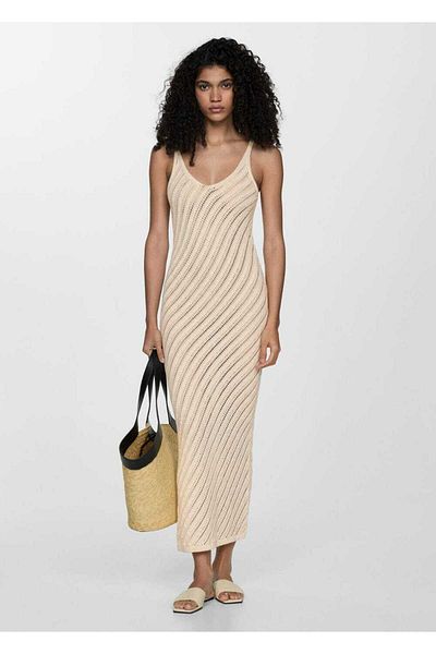 MANGO Woman Crochet Knitwear Dress