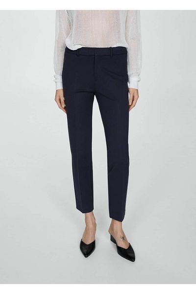 MANGO Woman Roman woven straight pants