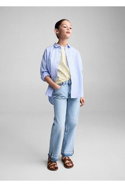 MANGO Kids Gestreiftes T-Shirt aus Baumwolle