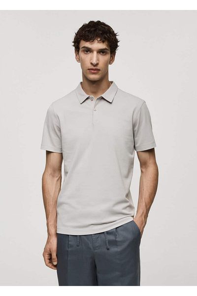 MANGO Man Slim-Fit-Poloshirt aus Baumwolle mit Piqué-Textur
