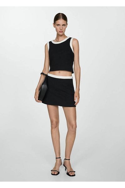 MANGO Woman Tweed Skirt