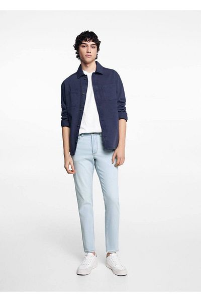 Mango Teen Slim Jeans με κουμπιά