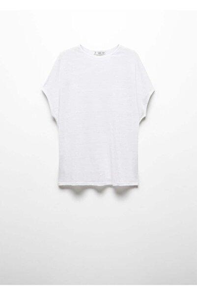 MANGO Woman Μπλουζάκι από 100% λινό