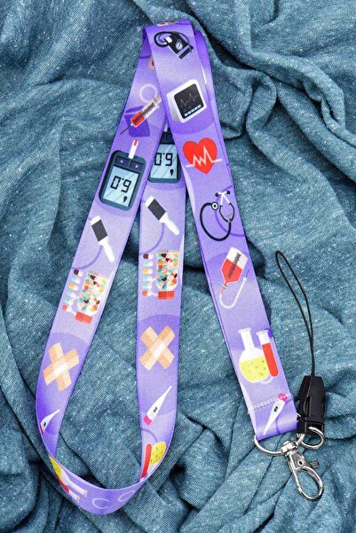 Apptakı Laborant Sağlıkçı Doktor Hemşire Yaka Kartı Boyun İpi Telefon Askısı ...