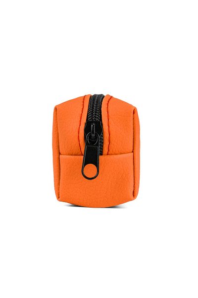 Gözde Proje Orange Faux Leather Pencil Case