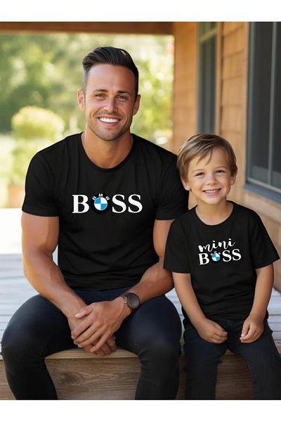 Tshirthane BMW Boss Mini Dad Son Girl Един продукт - Добавете към кошницата поне 2 части, за да направите комбинация