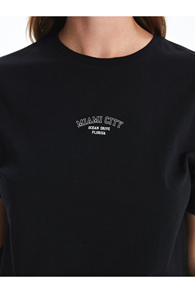 LC Waikiki Γυναικείο μπλουζάκι με στάμπα Crew Neck