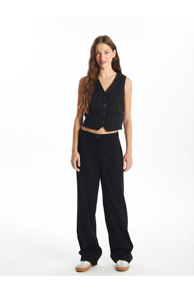 LC Waikiki Xside Women's V-Neck Plain Classic Vest