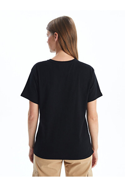 LC Waikiki Γυναικείο μπλουζάκι με στάμπα Crew Neck