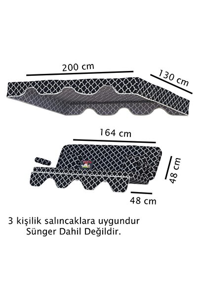 Yekta Home Karaburun 3 kişilik Salıncak Minder Takımı . Yastık Tente Kolluk Minder Süngersiz Set