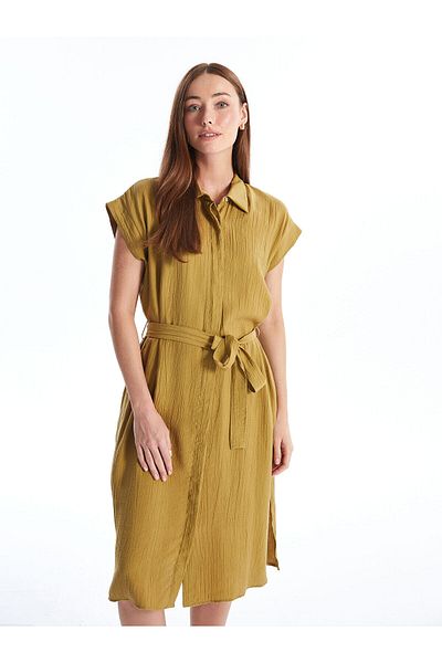 LC Waikiki Plain Short Sleeve Women's Shirt Dress