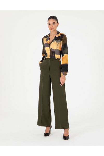 Pierre Cardin Khaki Fabric Trousers 50296528 -Vr027