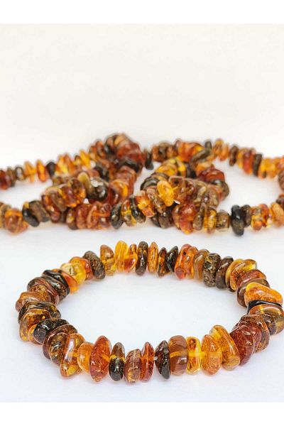 Kehribar Sarayı Unisex Drop Amber Fossil Bracelet - 20 cm Certified