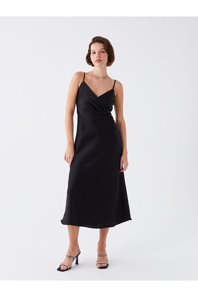 LC Waikiki Dvouřadý límec – dámské šaty s rovným popruhem