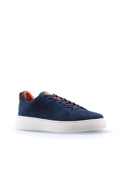 Bueno Shoes Pantofi sport pentru bărbați - piele de căprioară denim albastru, model 16ma8079