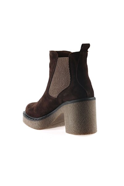 Bueno Shoes Kahverengi Süet Kadın Topuklu Bot 01wt2900