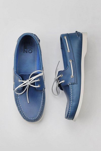 Bueno Shoes Мъжки мокасини - Сини, светло сини, модел 11m23299