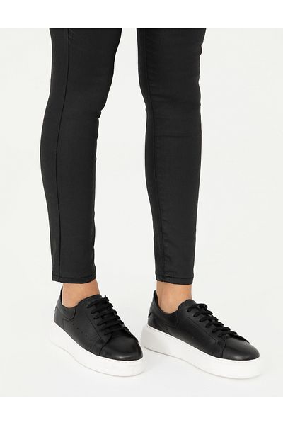 Pierre Cardin Black Leather Sneakers 50300072 -Vr046