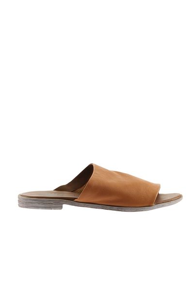 Bueno Shoes Γυναικείες δερμάτινες φλατ παντόφλες - 01wq2009