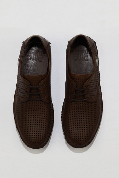 Bueno Shoes Мъжки ежедневни обувки от кафява кожа - 07m1039