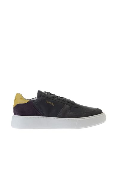 Bueno Shoes Γκρι δερμάτινο-σουέντ Ανδρικά αθλητικά παπούτσια 01mu10405